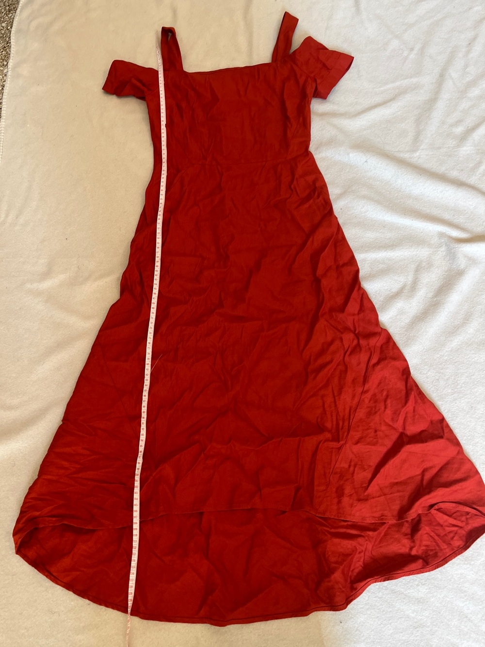 A.L.C. Rust Cold-Shoulder High-Low Dress - Picture 8 of 12